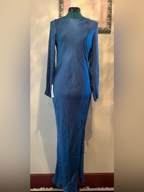 long sleeve empire waist dress Round Neck Long Sleeve Empire Waist Pleated Maxi Dress – Aurohaya